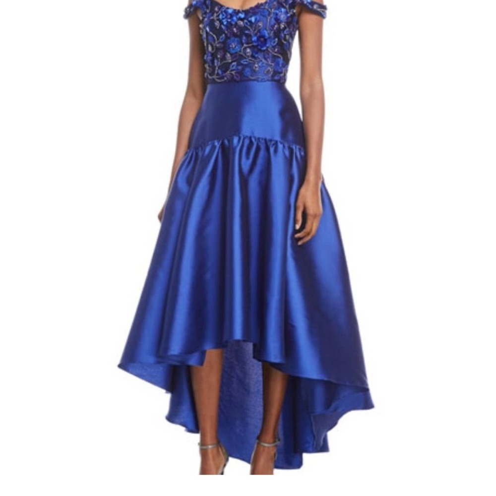 Royal Blue never worn flower embroidered dress.